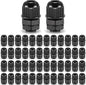 QILIPSU 50pcs 1/4" NPT Cable Gland Waterproof IP68 Nylon Cable Pass Through Cord Grip Connector Strain Relief Wire Grommet
