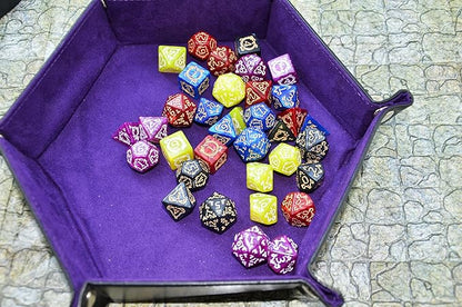 SmartDealsPro Retro Polyhedral Dice Sets with Pouches for D&D DND RPG MTG Dungeon and Dragons Table Board Roll Playing Games D4 D6 D8 D10 D% D12 D20