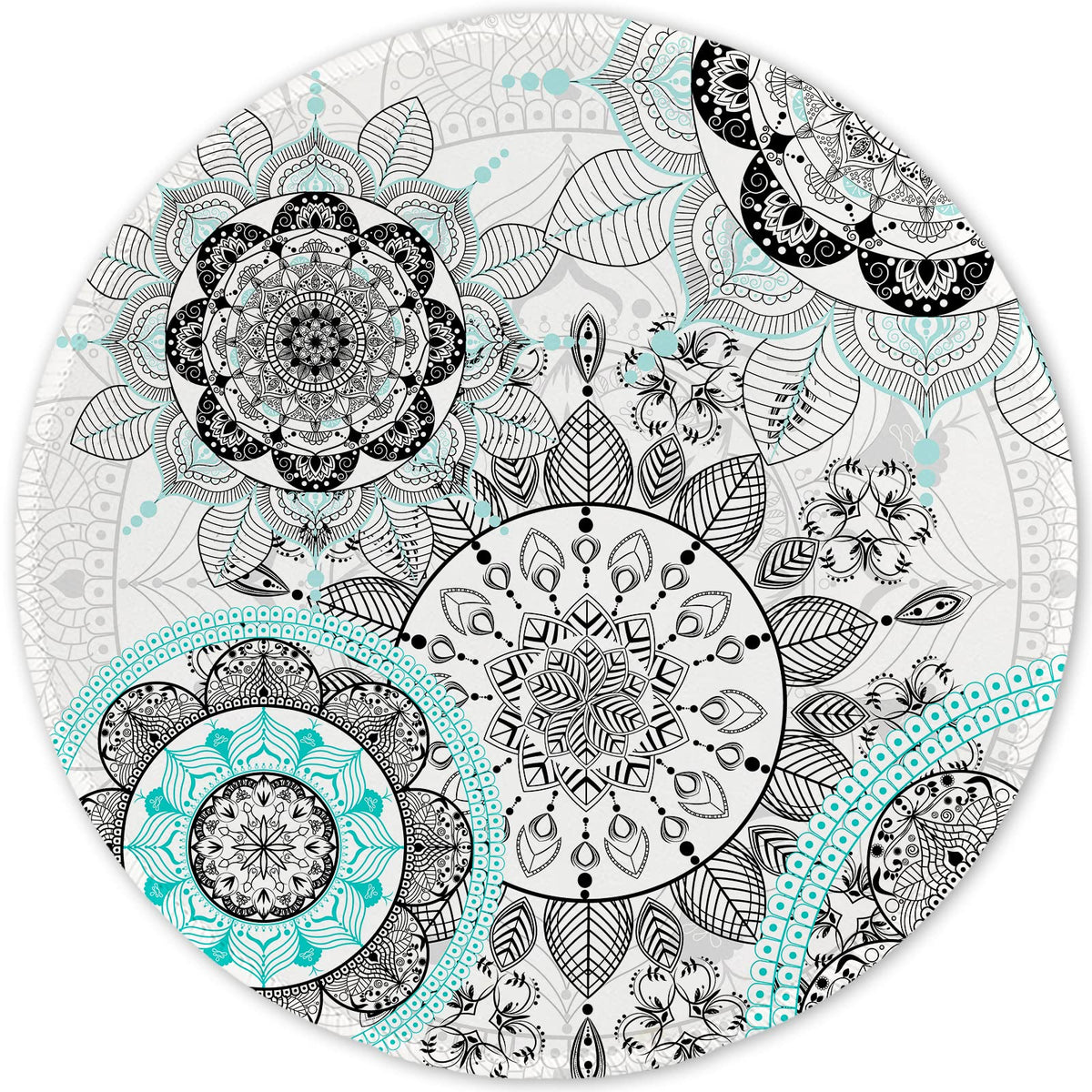 ITNRSIIET Round Mouse Pad with Stitched Edge Premium-Textured Waterproof Non-Slip Rubber Base Desktop Protection Mat Diameter 8.7 inches, Rose Gold Marbling