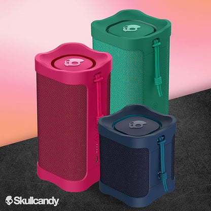 Skullcandy Terrain XL Wireless Bluetooth Speaker - IPX7 Waterproof Portable Speaker, 18 Hour Battery, Nylon Wrist Wrap, True Wireless Stereo (Green)
