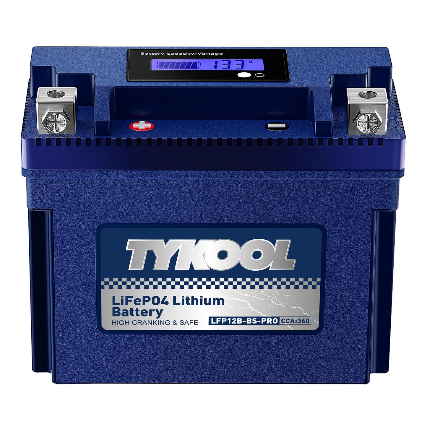 TYKOOL LFP12B-BS-PRO Lithium Battery, Replaces YT12B-BS YT12B-4, 360CCA 6Ah Fits for Motorcycle Scooter ATV, Compatible with Ducati Superbike Monster Multistrada Yamaha R1 FZ6 Kawasaki ZX10R, [+ -]