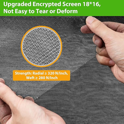 Ouskr Replacement Window Screens Roll, 48 inch x 100 feet Durable Window Screen Mesh for Patio Porch Door Windows, DIY Adjustable Fiberglass Window Screen Repair Kit Sliding Net Pet, Black