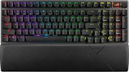 ASUS ROG Strix Scope II 96 Wireless Gaming Keyboard, Tri-Mode Connection, Dampening Foam & Switch-Dampening Pads, Hot-Swappable Pre-lubed ROG NX Storm Switches, PBT Keycaps, RGB-Black