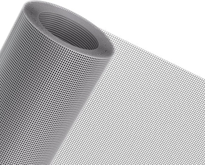 MAGZO Window Screen Replacement Mesh 48"W x 99"L - DIY Adjustable Polyester Pet Proof Screen Door Mesh for Patio Sliding Doors Window Screen Repair Kit, Durable, Washable, Gray