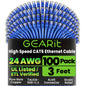 GEARit Cat6 Patch Cables Cat 6 Ethernet Cable 1.5 ft 100-Pack Black