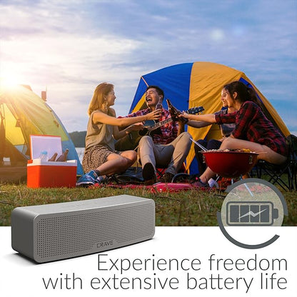 Crave Curve Portable Bluetooth Wireless Intelligent Speaker with Enhanced Bass, Built-in Microphone and Speakerphone