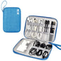 SELLYFELLY Travel Electronics Organizer Portable Cable Organizer Bag for Storage Electronic Accessories Case for Cord,Phone,Charger,Flash Drive (Sky Blue)