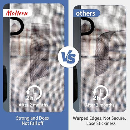 MoHern 2 in x 49 FT Window Screen Repair Kit, Screen Repair Tape Magic Mesh, Strong Adhesive, Waterproof, High Viscosity Screen Patch Repair Kit, Black