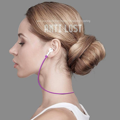 Ultra Strong Magnetic Airpod Pro Strap Anti-Lost Cord Sports Lanyard Compatible with Airpods 3rd 2nd Generation Pro 3 2 1 (3 Purple)