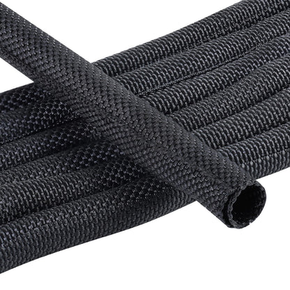 Sonoreboom Automotive Mesh Woven Wire Sheathing Split Wire Loom 1/4"-28ft