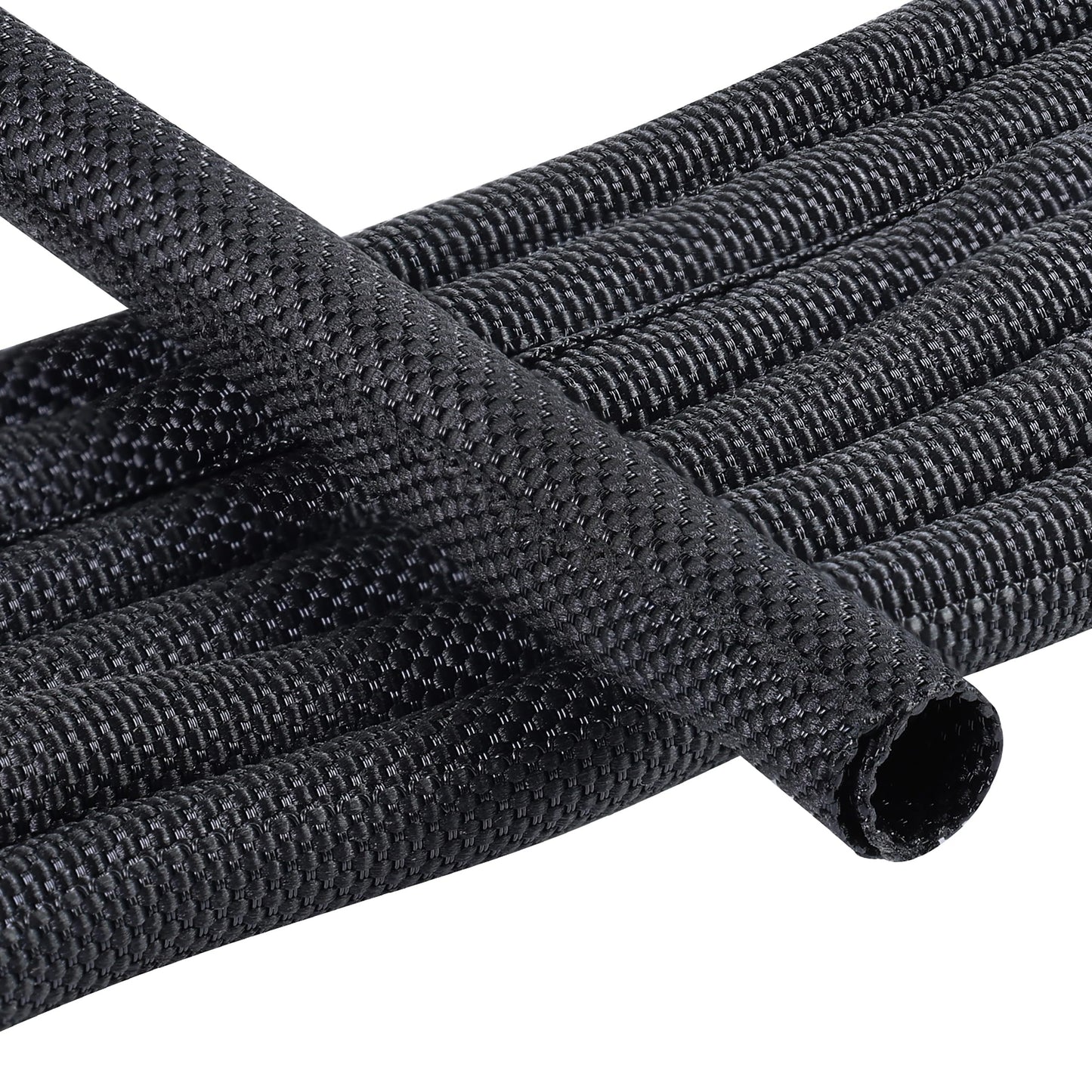 Sonoreboom Automotive Mesh Woven Wire Sheathing Split Wire Loom 1/4"-28ft