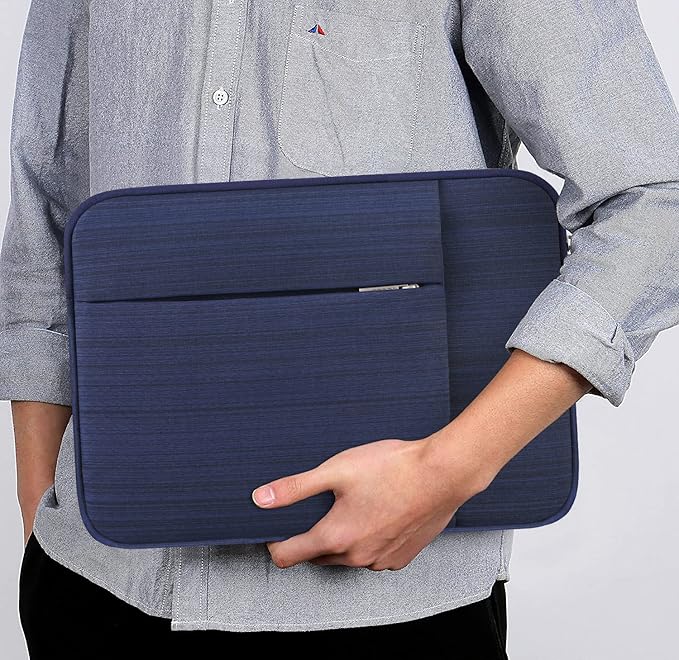 Lacdo 15-15.6 Inch Laptop Sleeve Case for Acer HP Lenovo Dell ASUS Laptop, Acer Aspire 15, HP Pavilion/Envy 15, Dell Inspiron/Latitude 15, Lenovo IdeaPad 15, ASUS ZenBook 15 Computer Bag, Blue