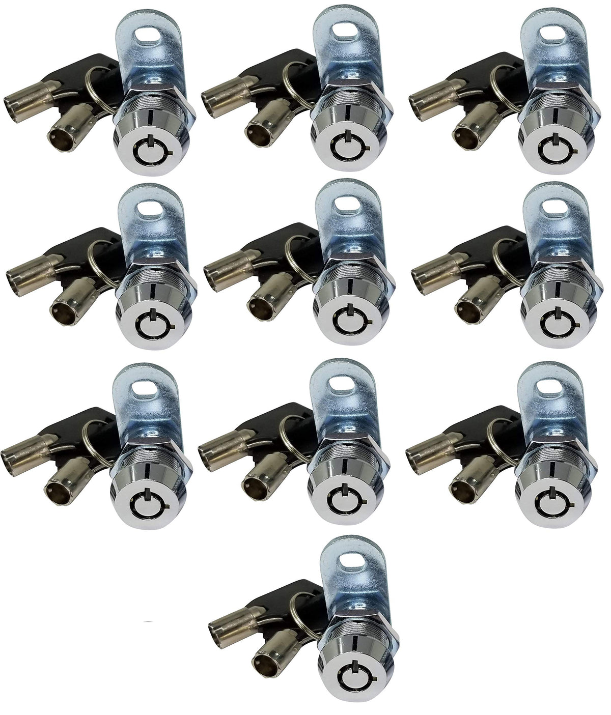 5/8" Tubular Cam Locks (90° Chrome, 2-Pack) RV Toolbox Cabinet Replacement