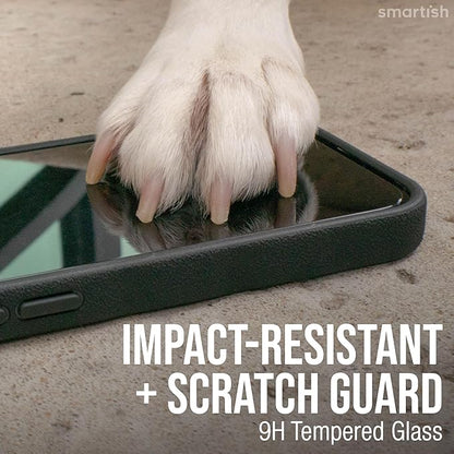 Smartish iPhone 16 Pro Max Screen Protector - 2-Pack Tempered Glass Screen Protectors - Tuff Sheet - 9H Easy Install Frame [Scratch Resistant] Case-Friendly- Dynamic Island for Apple iPhone 16 Pro Max