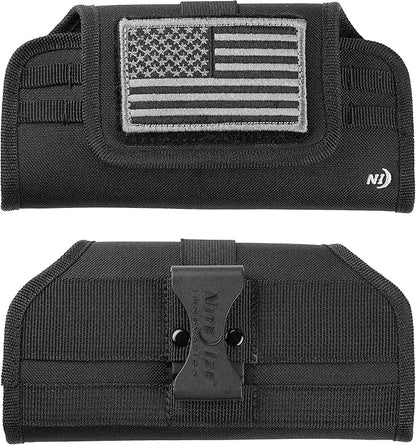 Clip Case Horizontal Universal Phone Holster - XXL - USA Patch