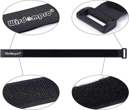 20 Pack (8 12 18 24 Inches) Hook and Loop Reusable Fastening Cable Tie Down Straps by Wisdompro - Reusable, Durable Functional Ties to Keep Your Home, Office, Workspace from Tangled Messes of Cords