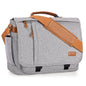 ESTARER 13-14 Inch Laptop Messenger Bag Water-Resistant Canvas Shoulder Bag for Business College, Grey
