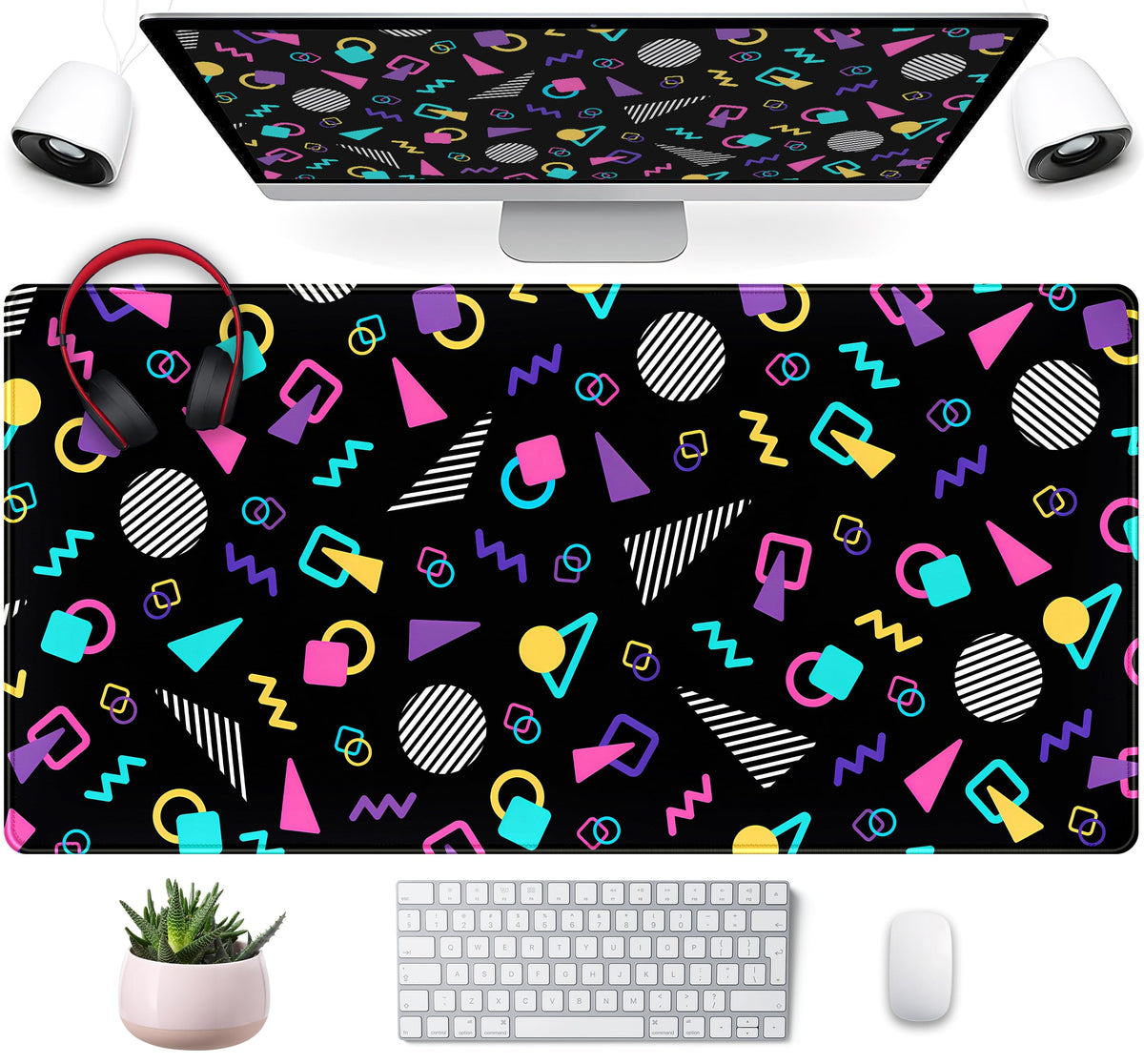 Anime Crow Kawaii Desk Mat Cute Retro Floral Mouse Pad Gaming Desk Pad XXL Large Desk Matt for Desktop Computer Mousepad, Laptop Keyboard Mouse Mat Office Decor Accessories for Women, 31.5x15.75 in