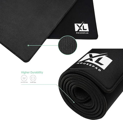 Big Desk Mouse Pad Extra Large for Gaming(60'' x 30'') - Super Thick Giant Mousepad for Full Desk with Rubber Base (Black, 4XL)
