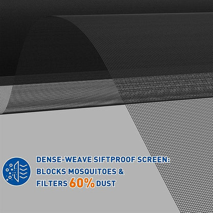 MAGZO High Density Window Screen Replacement Mesh Roll, 37.4in × 16.4ft High Definition Siftproof 32x28 Mesh Screen for Porch Doors Repair Kit, Ideal for Patio Windows, Sliding & DIY Projects