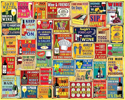 White Mountain Puzzles - I Love Wine - 1000 Piece Jigsaw Puzzle