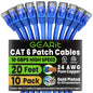 GEARit Cat6 Patch Cables Cat 6 Ethernet Cable 6 ft 10-Pack Green