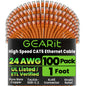 GEARit Cat6 Patch Cables Cat 6 Ethernet Cable 1.5 ft 100-Pack Black