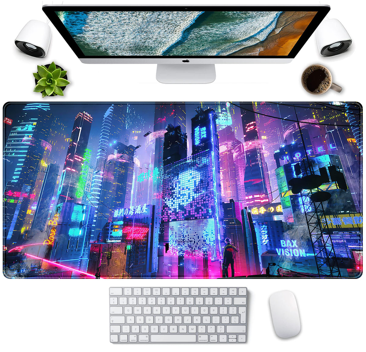 Green Cute Anime Desk Mat Kawaii Cartoon Ducks Gaming Mouse Pad XXL Large Anime Girl Gamer Mousepad Women Office Decor Desk Pad Aesthetic Lotus Leaf Laptop Keyboard Pad Computer Mat 31.5x15.75 in