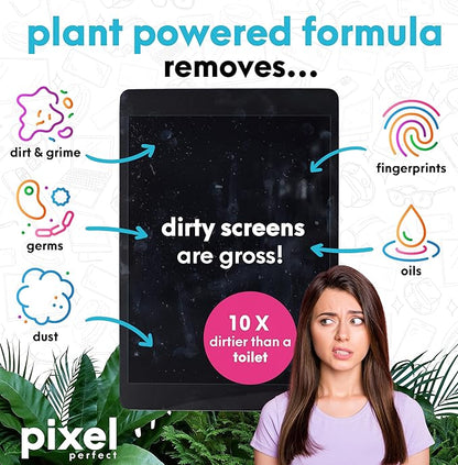 Pixel Perfect | 1.4oz | Mini Screen Cleaner Kit, for TV, Laptops, Computers, Monitors, Phones, Tablets | 40ml Cleaning Kit, Premium Natural Spray
