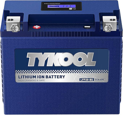 YTX20-BS/YTX20H-BS/GYZ20H Lithium LiFePO4 Motorcycle Battery, 600CCA,12Ah,Built in BMS, Powersports Battery,for ATV,UTV,Jet Ski,PWC,Snow mobile and Generator