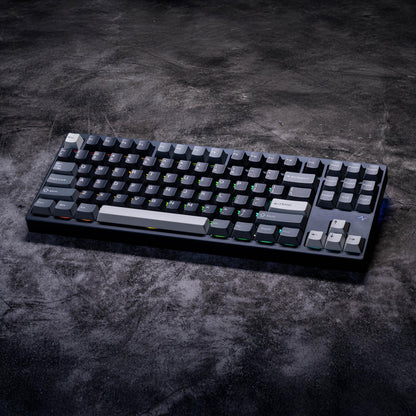 KEEBMONKEY WOBKEY Crush 80 Reboot CNC Aluminum 5-Second Quick-Release Triple-Mode Connectivity Mechanical Keyboard with Superior Acoustics (Pro Navy)