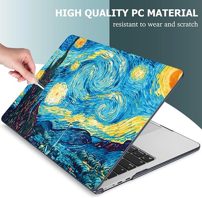 Mektron for 2025 M4 MacBook Air 13.6 Inch A3240 Case Fits 2023 A2681 M2 2024 A3113 M3 Chip with Liquid Retina Display, Printed Plastic Hard Shell Cover for MacBook Air 13.6", Abstract Starry Sky