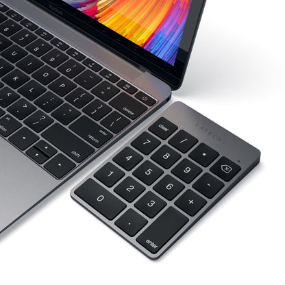 Satechi Slim Aluminum Bluetooth Keypad, 18-Key Number Pad, Space Gray