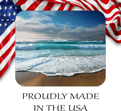 Coastal Shoreline Waves Sandy Beach Theme Mouse Pad Mat Mousepad for Desk Computer Laptop PC Gaming Home or Office Gift (Beach MP35)