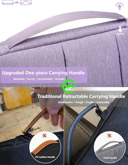 HYZUO 17-17.3 Inch Laptop Sleeve Bag Briefcase for 17" 17.3" HP/Dell/Lenovo/ASUS/LG/MSI Gaming Laptop/Razer Blade 17/18, Men Women NoteBook Protective Case Bag, Lilac Purple
