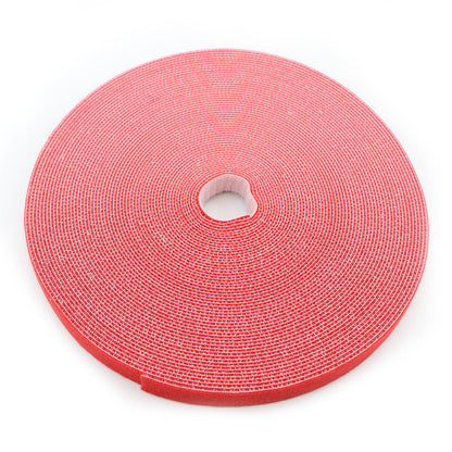 Saisn Reusable Fastening Tape Cable Ties 3/4 Inch Double Side Hook Roll (25 Yard, Grey)