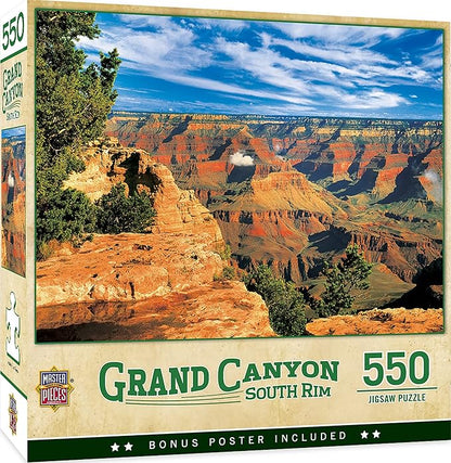 MasterPieces 550 Piece Jigsaw Puzzle For Adults and Family - Grand Canyon South Rim - 18"x24"