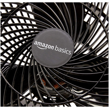 Amazon Basics Air Circulator Fan, Desk Fan for Bedroom, Home and Office, With 90-Degree Tilt Head, 3 Speed Settings, Lightweight (4.2 LBS), 70 Watts, Black, 14.8"Wx7.6"Dx14.1"H