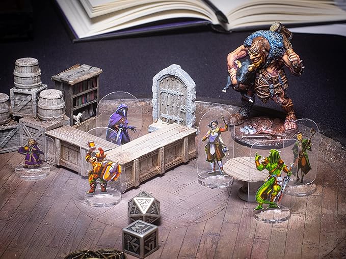 Arcknight Flat Plastic Miniatures: Demon Blood; 62 Unique Infernal-Themed Minis for DND 5e and Pathfinder; Affordable, Skinny Figurines for Dungeons and Dragons and Other Tabletop RPG Games