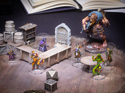 Arcknight Flat Plastic Miniatures: Demon Blood; 62 Unique Infernal-Themed Minis for DND 5e and Pathfinder; Affordable, Skinny Figurines for Dungeons and Dragons and Other Tabletop RPG Games