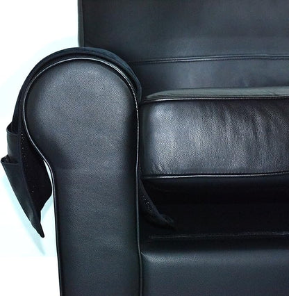 Wanty Velvet Sofa Couch Chair Armrest Soft Caddy Organizer Holder for Remote Control, Cell Phone, Book, Pencil (Black)