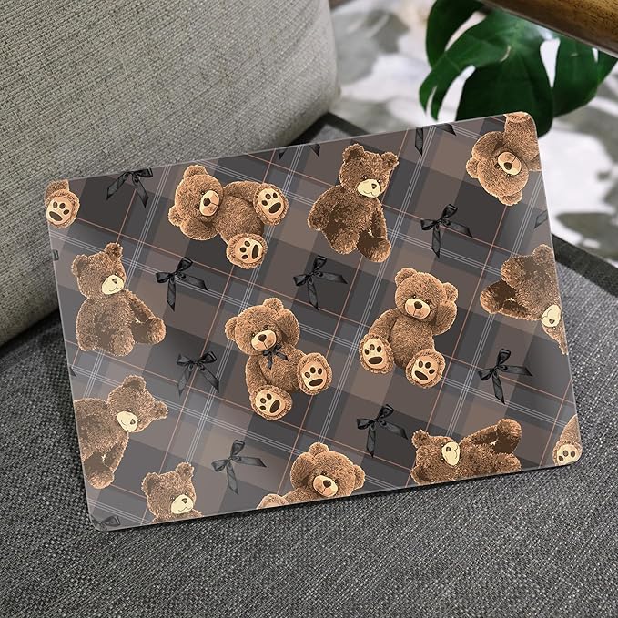 MEEgoodo Case for M4/M3/M2 MacBook Air 13.6 inch Case 2025 2024 2022, Fit Model A3240/A3113/A2681, Laptop Hard Shell with Keyboard Cover Compatible with MacBook Air 13 inch, Cute Little Bear