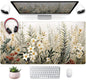Anime Crow Kawaii Desk Mat Cute Retro Floral Mouse Pad Gaming Desk Pad XXL Large Desk Matt for Desktop Computer Mousepad, Laptop Keyboard Mouse Mat Office Decor Accessories for Women, 31.5x15.75 in