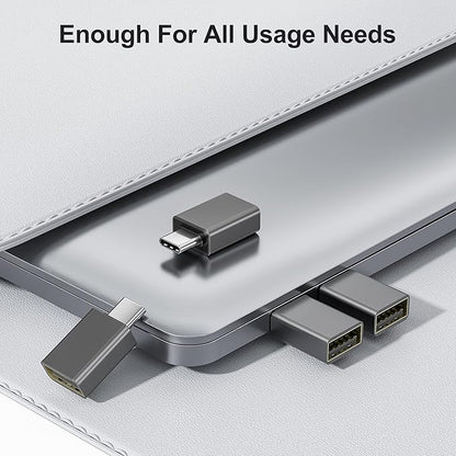 Elebase USB C to USB Adapter 4Pack,USBC Male to USB 3.0 Female MacBook Pro Air Adapter,Type C Thunderbolt 3 OTG Converter for Flash Thumb Drive,iPad mini,Mac,Apple iPhone 16 16e 15,Samsung S25 S24