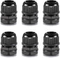QILIPSU 6pcs 3/4" NPT Cable Gland Waterproof IP68 Nylon Cable Pass Through Cord Grip Connector Strain Relief Wire Grommet
