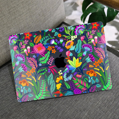 MEEgoodo Case for MacBook Pro 13 inch Case 2022 2021 2020 A2338 M2/M1 A2251 A2289,Laptop Hard Shell with Keyboard & Camera Cover Compatible with 13 inch MacBook Pro,Bright Flowers & Tropic Leaves