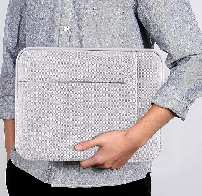 Lacdo Laptop Sleeve Case for 15 inch New MacBook Air M4 A3241 2025, M3 A3114, M2 A2941 2024-2023, 15 inch MacBook Pro A1990 A1707, Dell XPS 15 Plus Computer Case Bag with Accessory Pocket, Gray