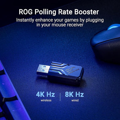 ASUS ROG Keris II Ace Wireless Gaming Mouse – Right-Handed Ergonomic, 54g, Tri-Mode Connectivity, 42K DPI, up to 107Hr Battery, PC/Mac Support - Black