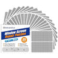KING MOUNTAIN 20 Sheets Black Window Screen Patches, 44 in Repair Kit for Tears & Holes, Strong Adhesive Mesh Tape, Quick & Waterproof
