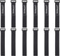 12 Pack 1 x 12 Inches Hook and Loop Reusable Fastening Cable Tie Down Straps by Wisdompro - Reusable, Durable Functional Ties to Keep Your Home, Office, Workspace from Tangled Messes of Cords
